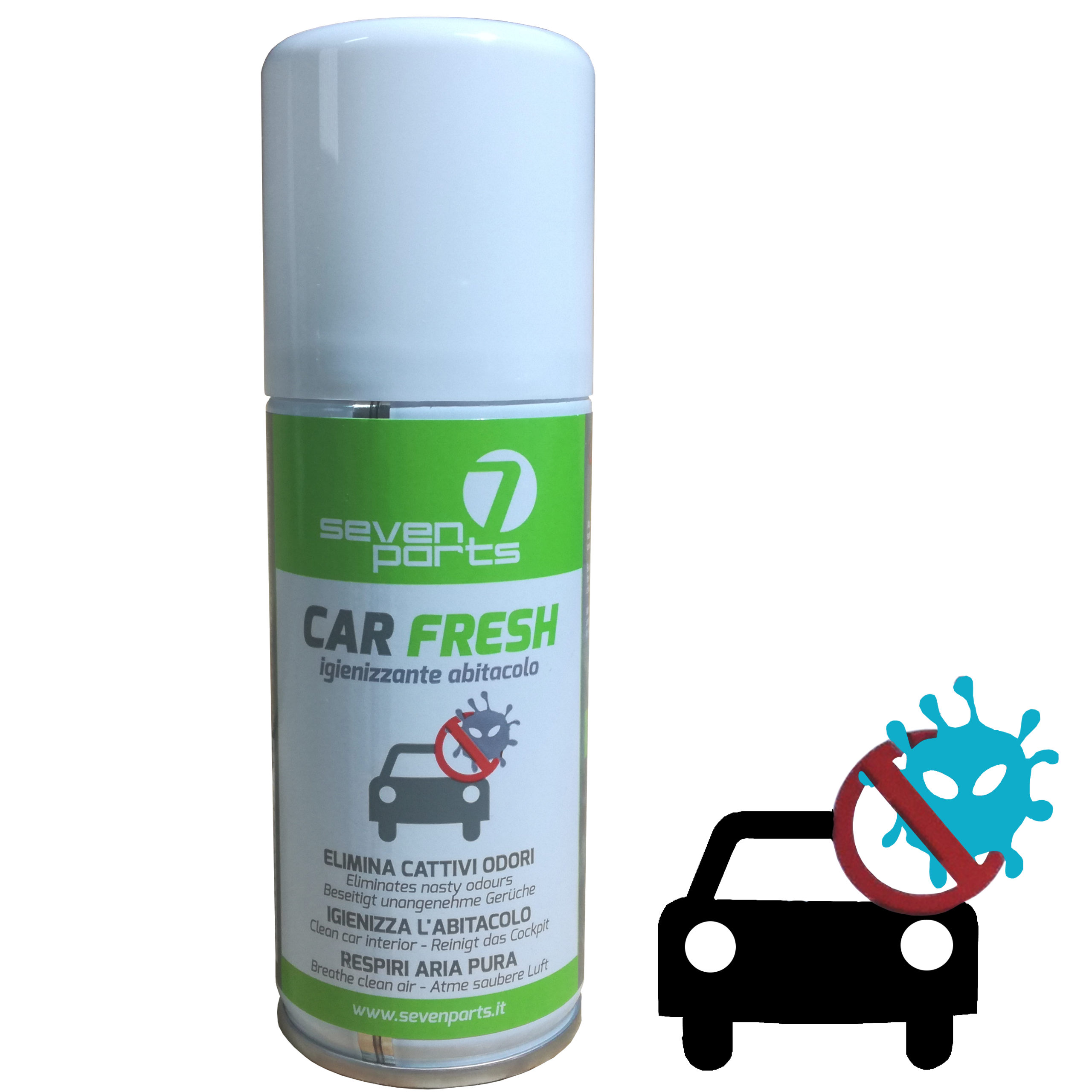 Spray igienizzante e disinfettante per abitacoli auto e aria condizionata  100ml - Pneuservice Italia