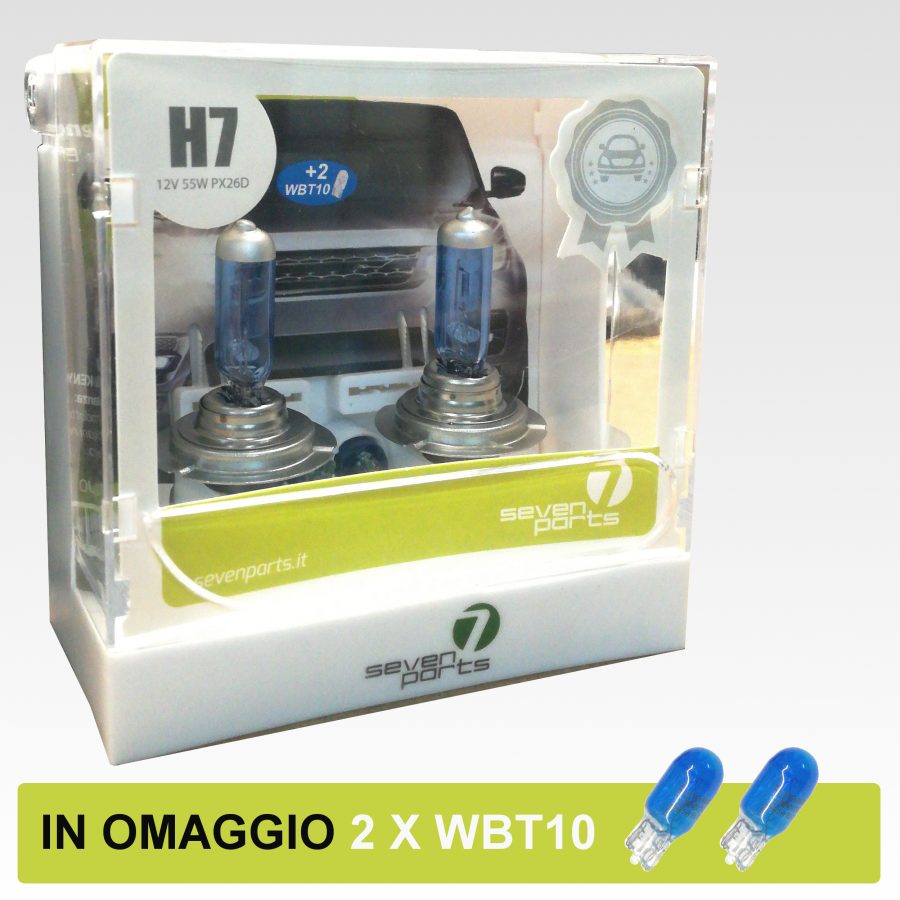 Kit Lampade H7 12V 55W Alogene Extreme light effetto Xenon luce Blu 5000K -  Pneuservice Italia